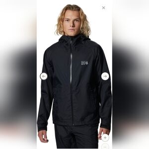 Mountain Hardwear Black Hooded Jacket/Windbreaker